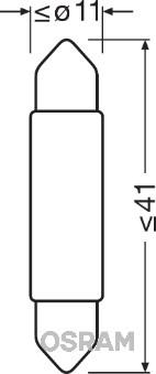 Osram 6441CW-01B - Крушка с нагреваема жичка, светлини купе vvparts.bg