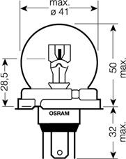 Osram 64199SB - Крушка с нагреваема жичка, фар за дълги светлини vvparts.bg