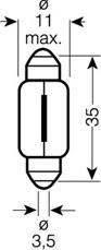 Osram 6418ULT-02B - Крушка с нагреваема жичка, светлини на рег. номер vvparts.bg