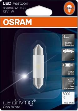 Osram 6436CW-01B - Крушка с нагреваема жичка, светлини купе vvparts.bg