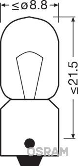 Osram 3860 - Крушка с нагреваема жичка, светлини купе vvparts.bg