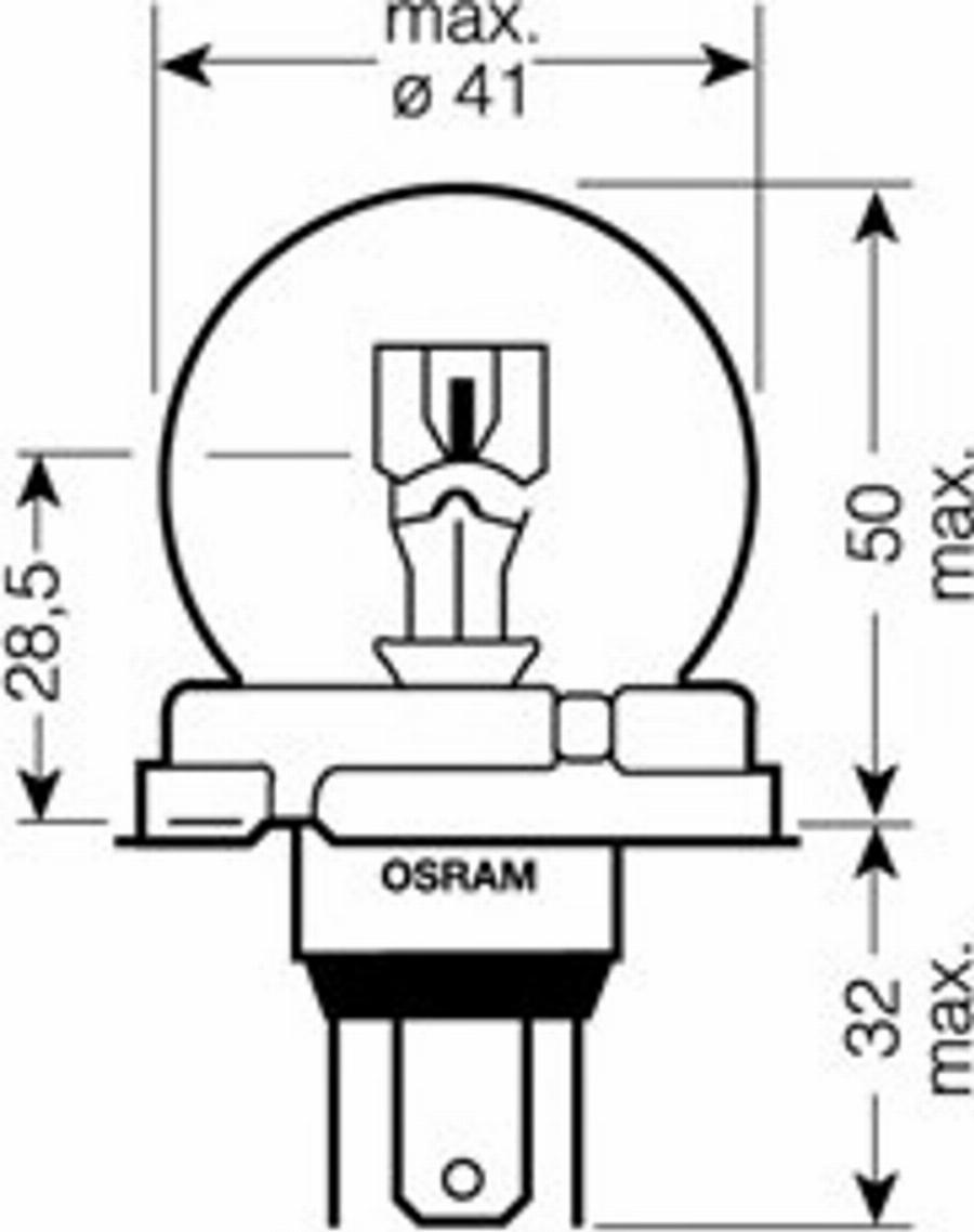 Osram 7952 - Крушка с нагреваема жичка, главни фарове vvparts.bg