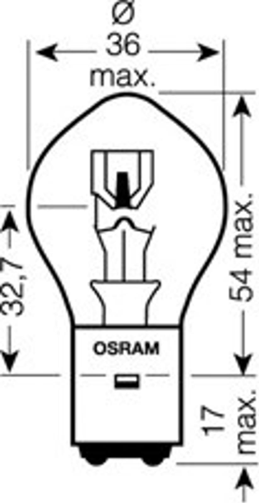 Osram 7327 - Крушка с нагреваема жичка, фар за дълги светлини vvparts.bg