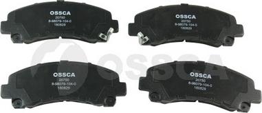 OSSCA 20750 - Комплект спирачно феродо, дискови спирачки vvparts.bg