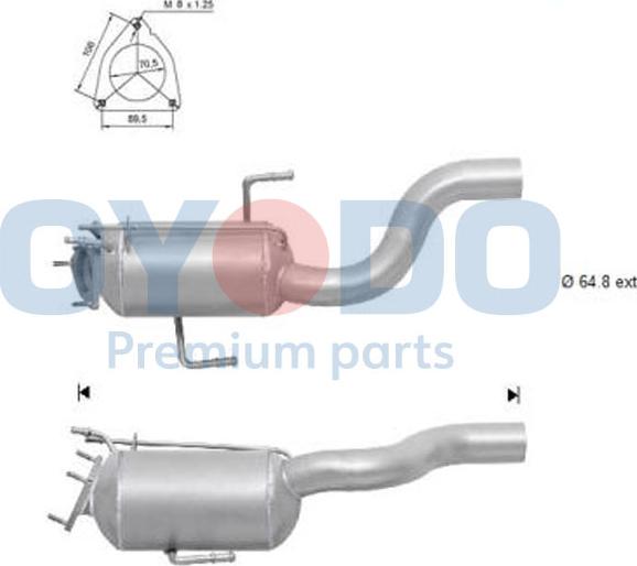 Oyodo 20N0040-OYO - Филтър за сажди / твърди частици, изпускателна система vvparts.bg