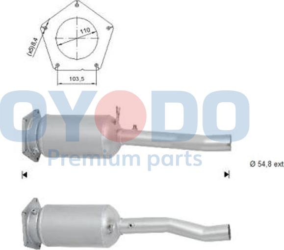 Oyodo 20N0028-OYO - Филтър за сажди / твърди частици, изпускателна система vvparts.bg