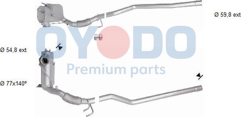 Oyodo 20N0129-OYO - Филтър за сажди / твърди частици, изпускателна система vvparts.bg