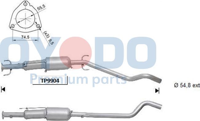 Oyodo 20N0127-OYO - Филтър за сажди / твърди частици, изпускателна система vvparts.bg