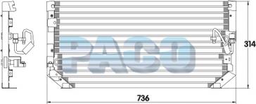 PACO CL5095 - Кондензатор, климатизация vvparts.bg