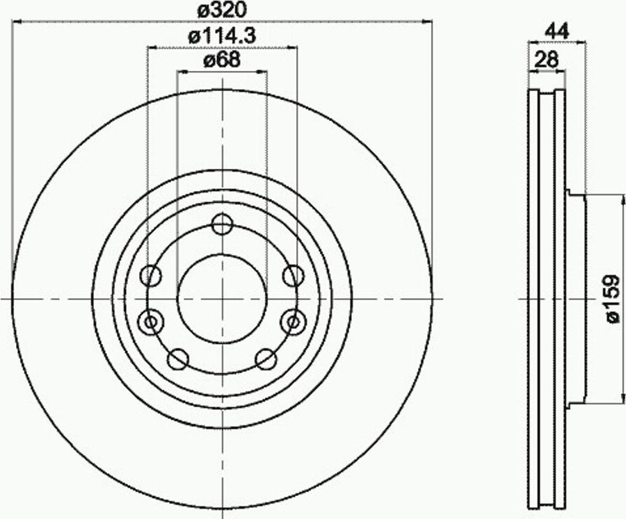 Pagid 54954PRO - Спирачен диск vvparts.bg