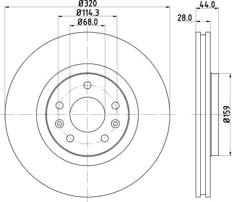 Pagid 54954 - Спирачен диск vvparts.bg