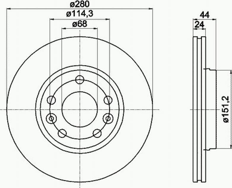 Pagid 54955PRO - Спирачен диск vvparts.bg