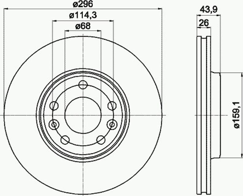 Pagid 54956PRO - Спирачен диск vvparts.bg