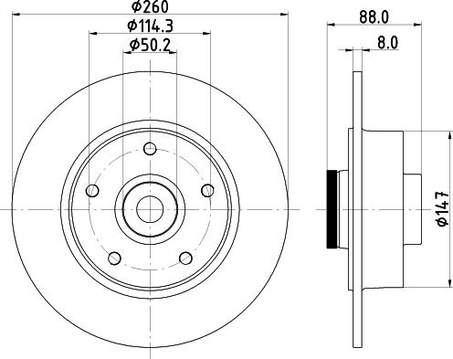 Pagid 54960 - Спирачен диск vvparts.bg