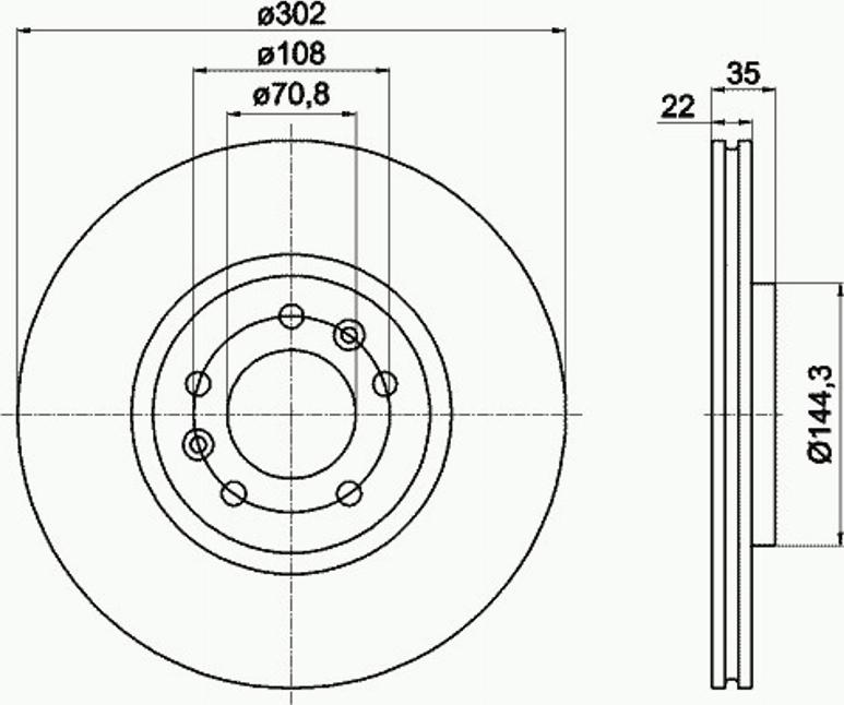 Pagid 54971PRO - Спирачен диск vvparts.bg