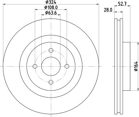 Pagid 54464 - Спирачен диск vvparts.bg