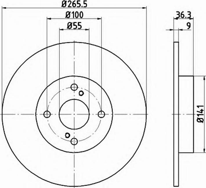 Pagid 54692PRO - Спирачен диск vvparts.bg