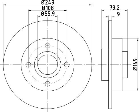 Pagid 54686 - Спирачен диск vvparts.bg