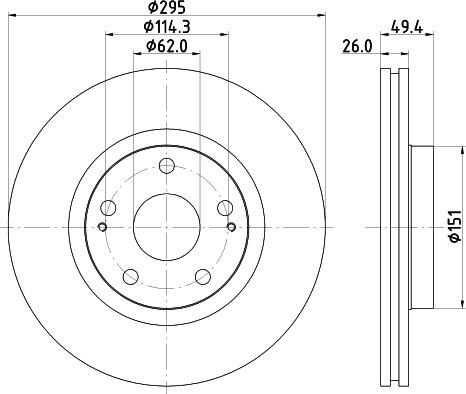 Pagid 54680 - Спирачен диск vvparts.bg