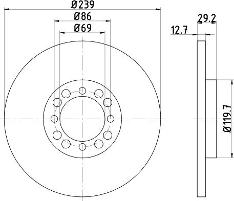 Pagid 54003 - Спирачен диск vvparts.bg