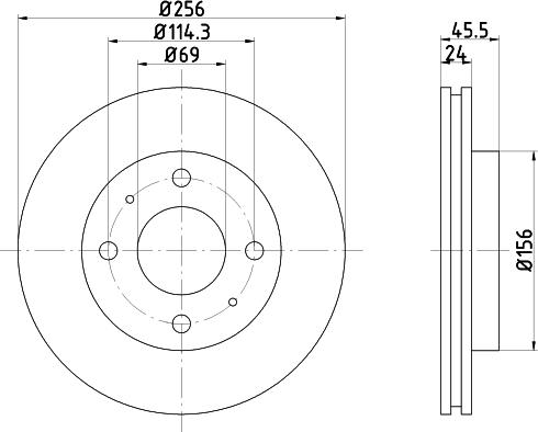 Pagid 54023 - Спирачен диск vvparts.bg