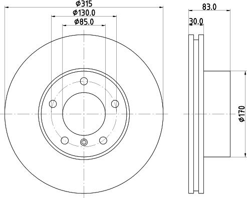 Pagid 54134 - Спирачен диск vvparts.bg