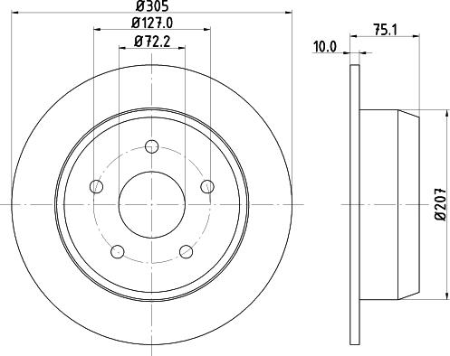 Pagid 54137 - Спирачен диск vvparts.bg