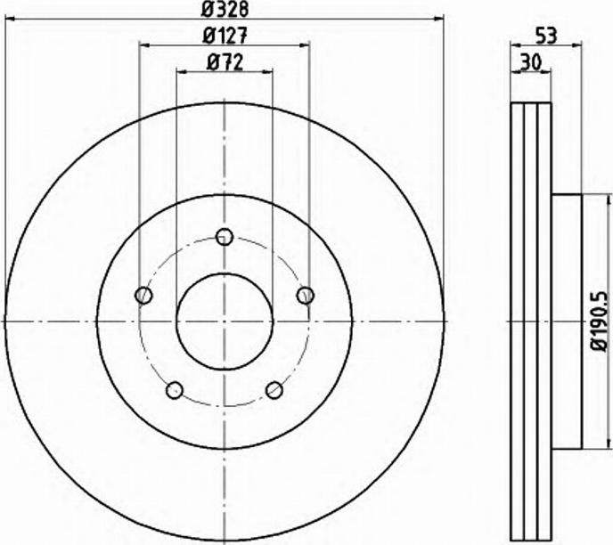 Pagid 54845PRO - Спирачен диск vvparts.bg