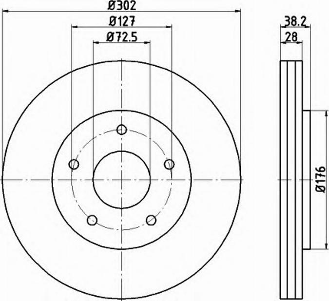 Pagid 54815PRO - Спирачен диск vvparts.bg