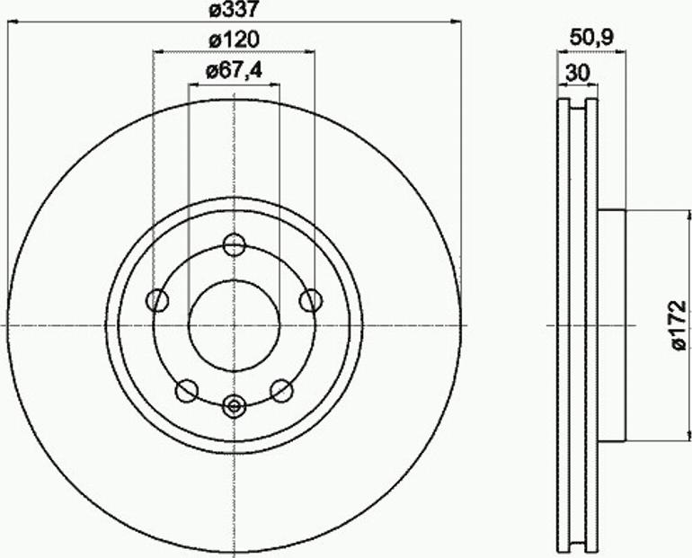 Pagid 54871PRO - Спирачен диск vvparts.bg