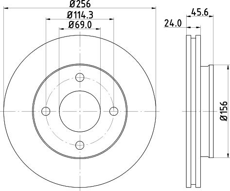 Pagid 54348 - Спирачен диск vvparts.bg