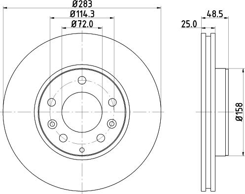 Pagid 54255 - Спирачен диск vvparts.bg