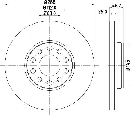 Pagid 54210 - Спирачен диск vvparts.bg