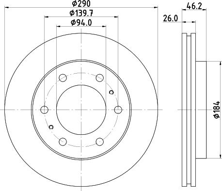 Pagid 54288HC - Спирачен диск vvparts.bg