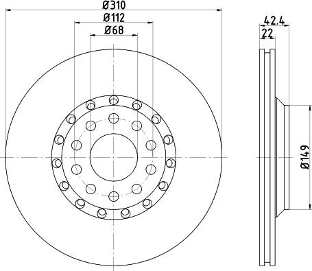 Pagid 54224 - Спирачен диск vvparts.bg