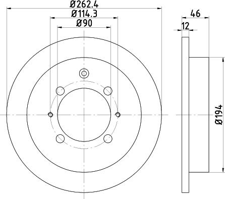 Pagid 54799 - Спирачен диск vvparts.bg