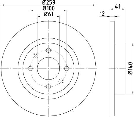 Pagid 54751 - Спирачен диск vvparts.bg