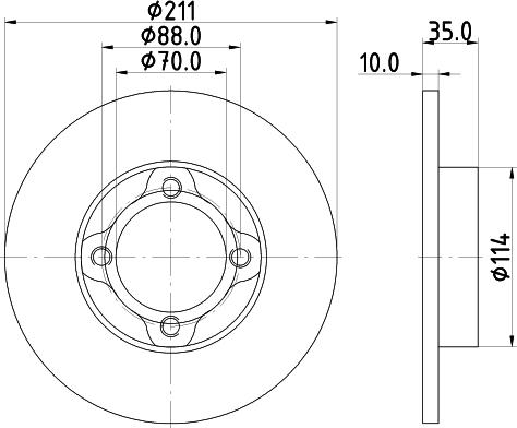 Pagid 54700 - Спирачен диск vvparts.bg