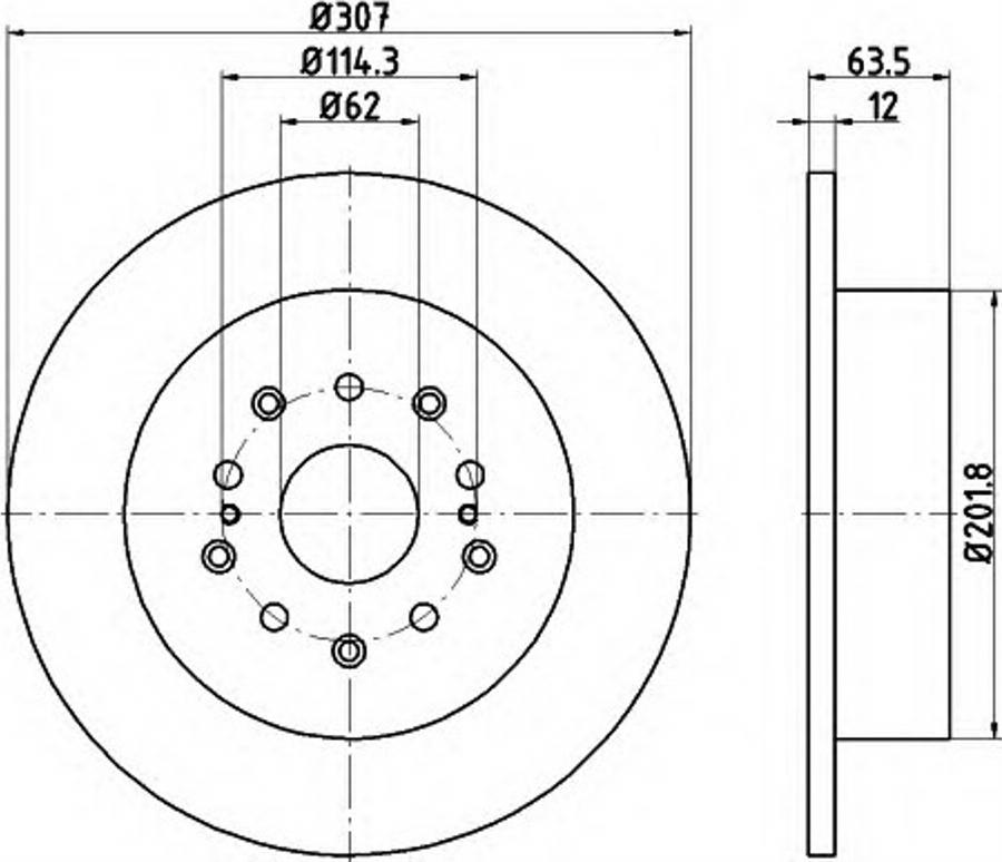 Pagid 54708PRO - Спирачен диск vvparts.bg