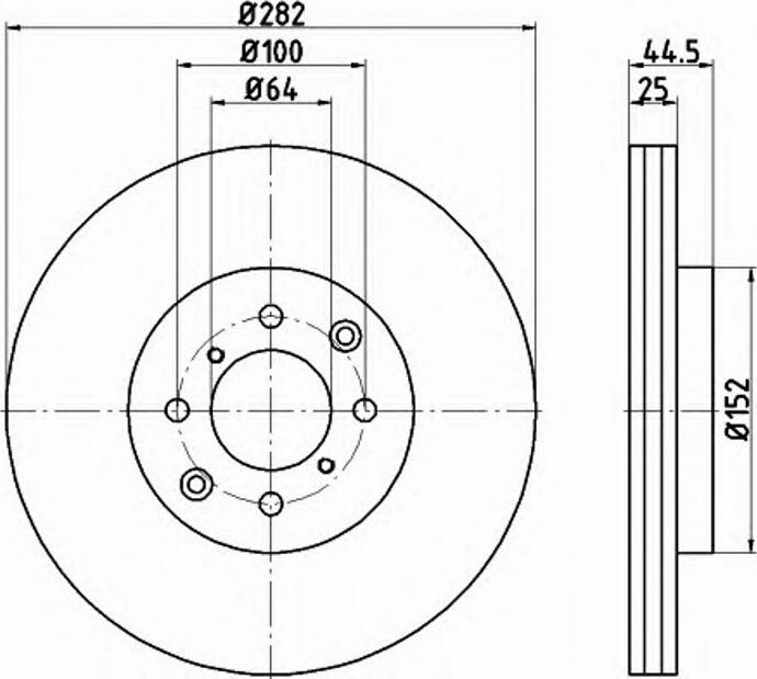 Pagid 54707PRO - Спирачен диск vvparts.bg