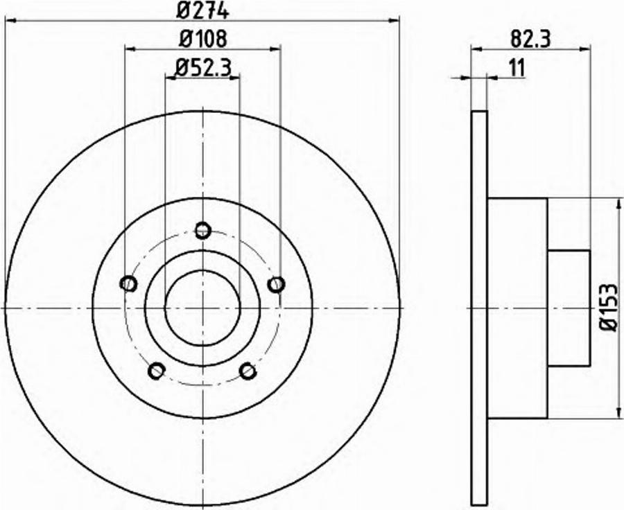 Pagid 54714PRO - Спирачен диск vvparts.bg