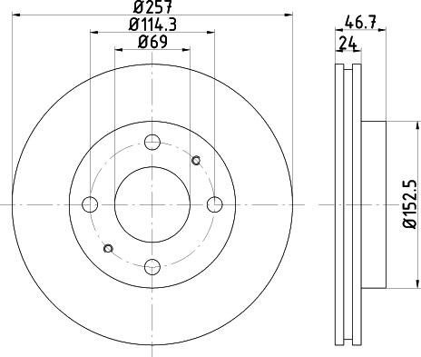 Pagid 54739 - Спирачен диск vvparts.bg