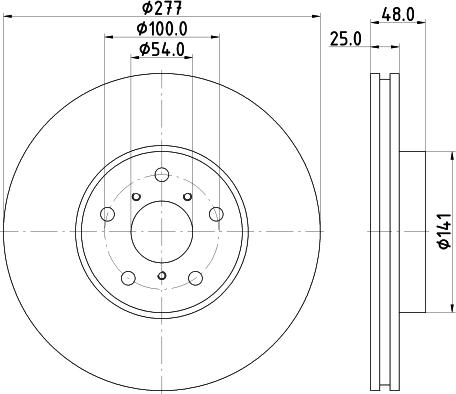 Pagid 55404 - Спирачен диск vvparts.bg