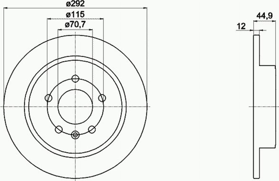 Pagid 55057PRO - Спирачен диск vvparts.bg