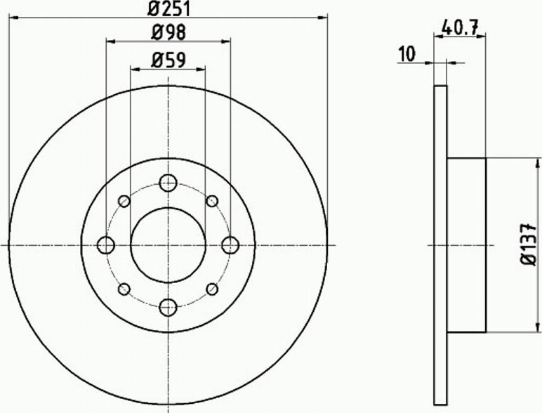 Pagid 55023PRO - Спирачен диск vvparts.bg