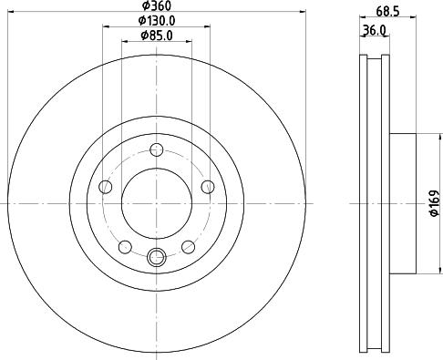 Pagid 55195 - Спирачен диск vvparts.bg