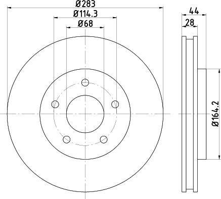 Pagid 55801 - Спирачен диск vvparts.bg