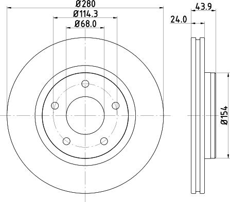 Pagid 55322 - Спирачен диск vvparts.bg