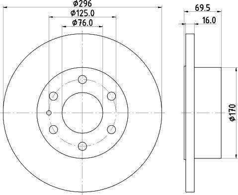 Pagid 55291 - Спирачен диск vvparts.bg