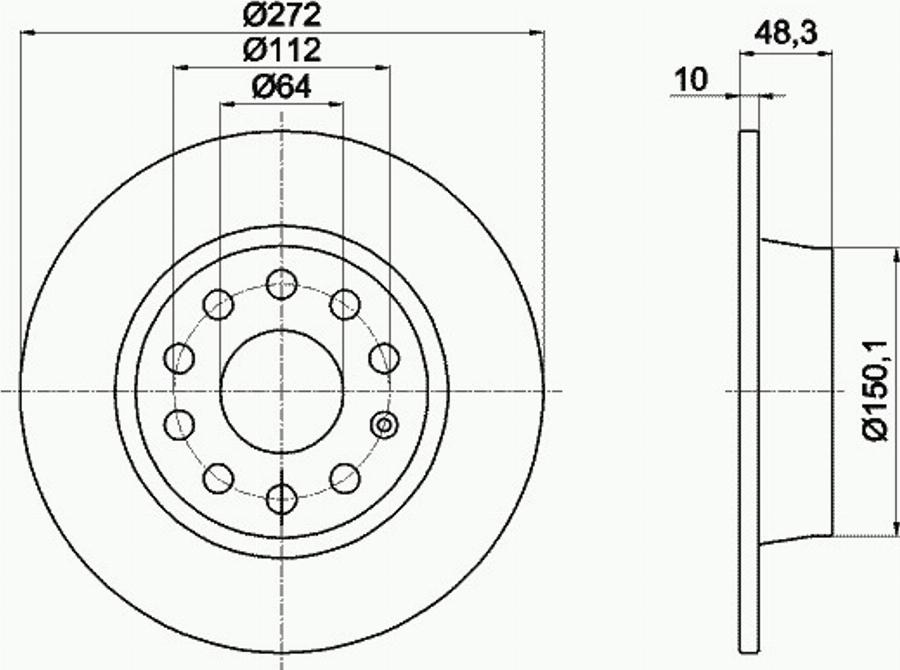 Pagid 55249PRO - Спирачен диск vvparts.bg